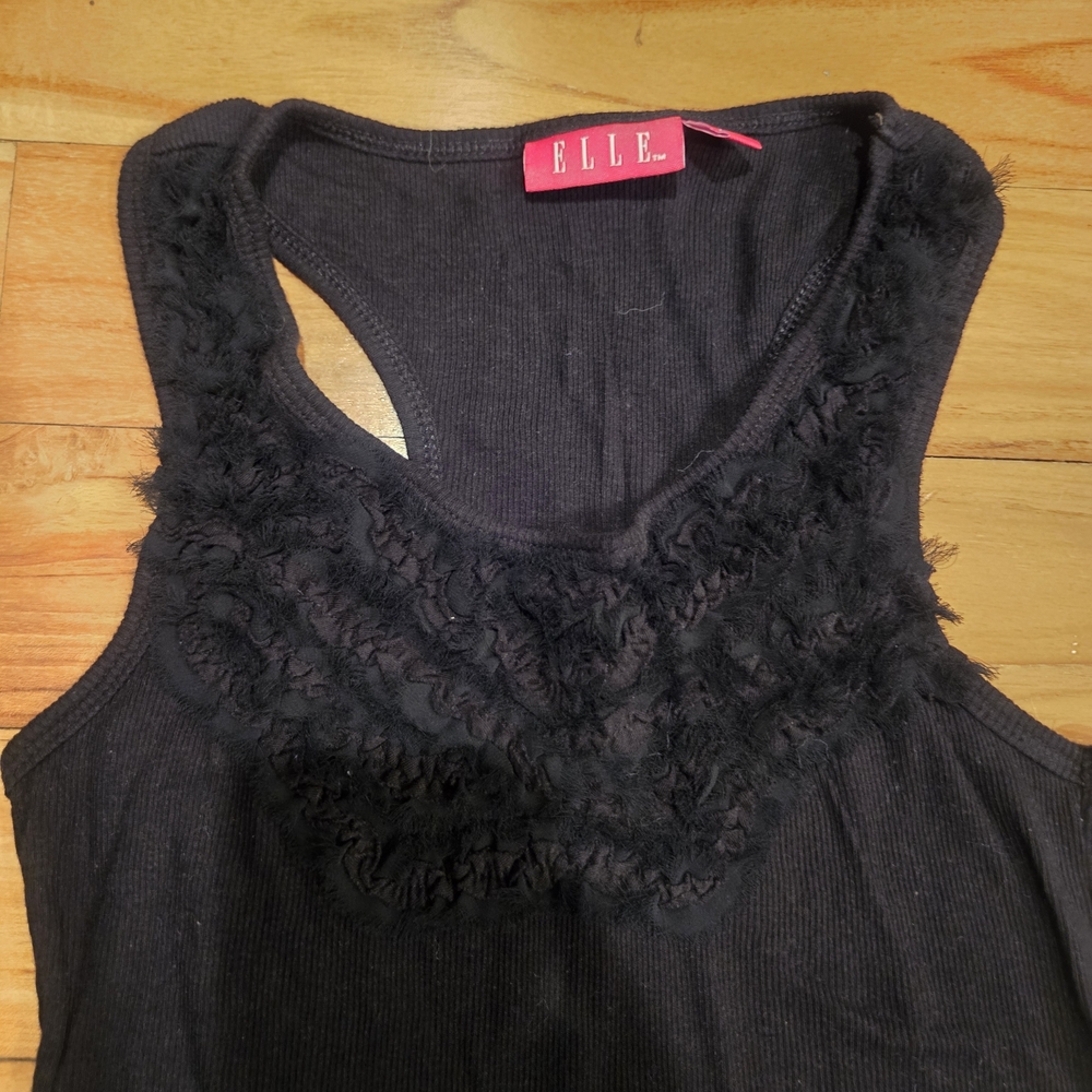 ELLE Ruffle Neck Tank